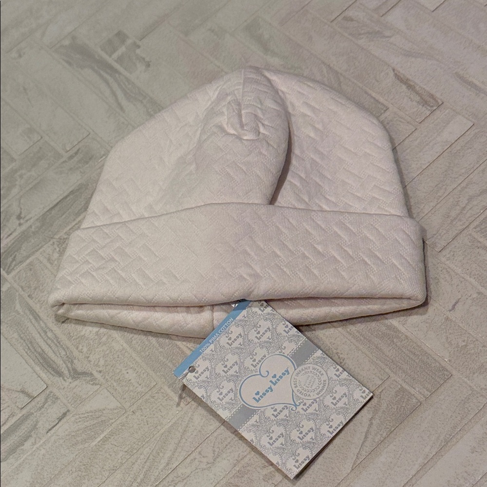 Kissy Kissy NWT Quilted Cozy Cream White Baby Hat